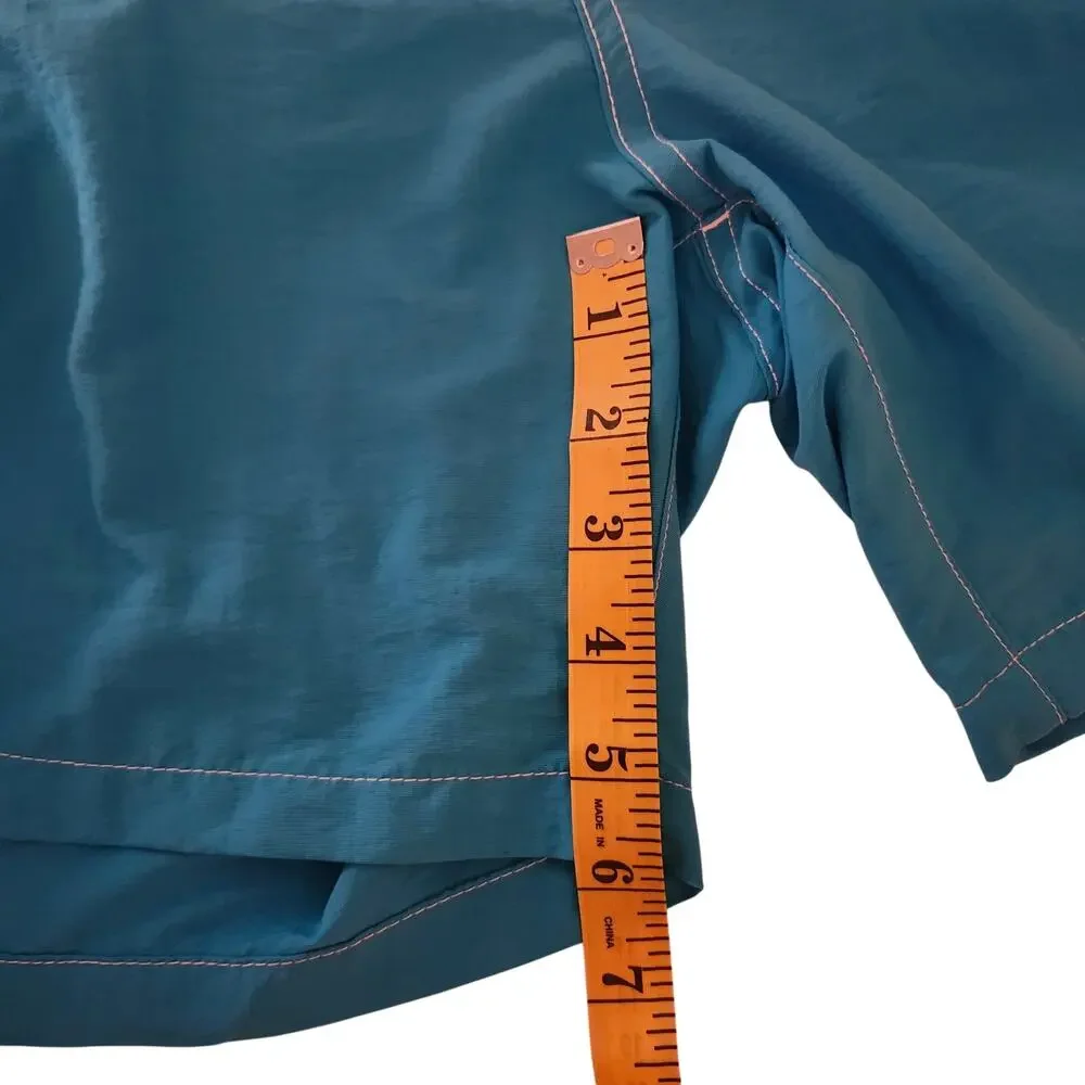 Tommy Hilfiger Swim Trunks Aqua and Bright Green Size Large